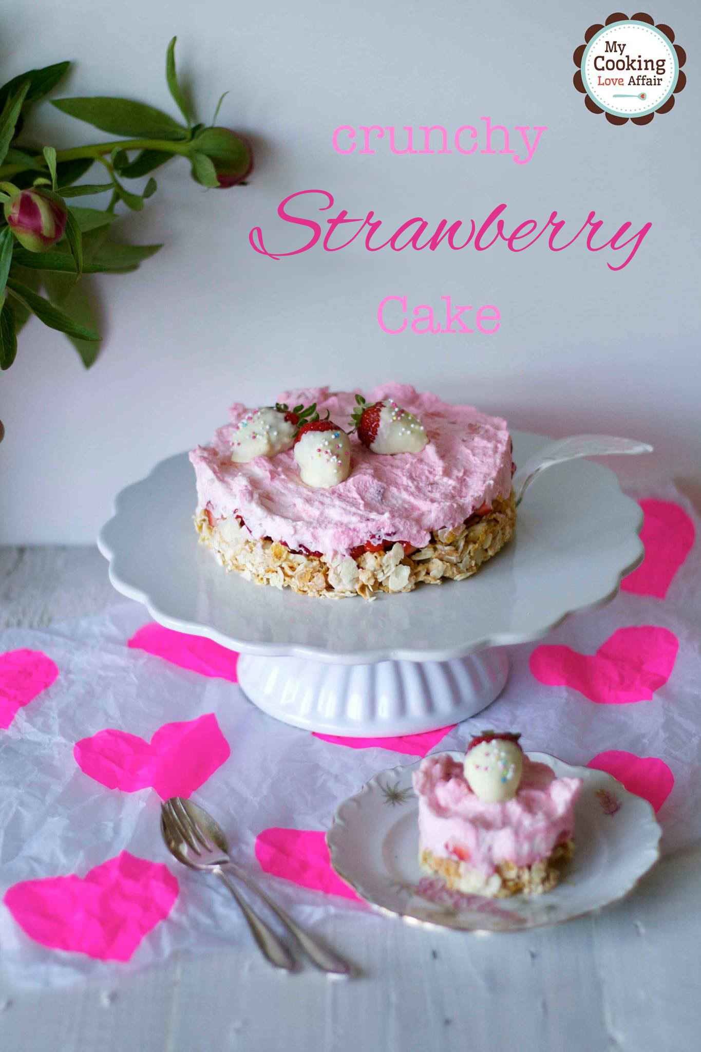 crunchy strawberry cake