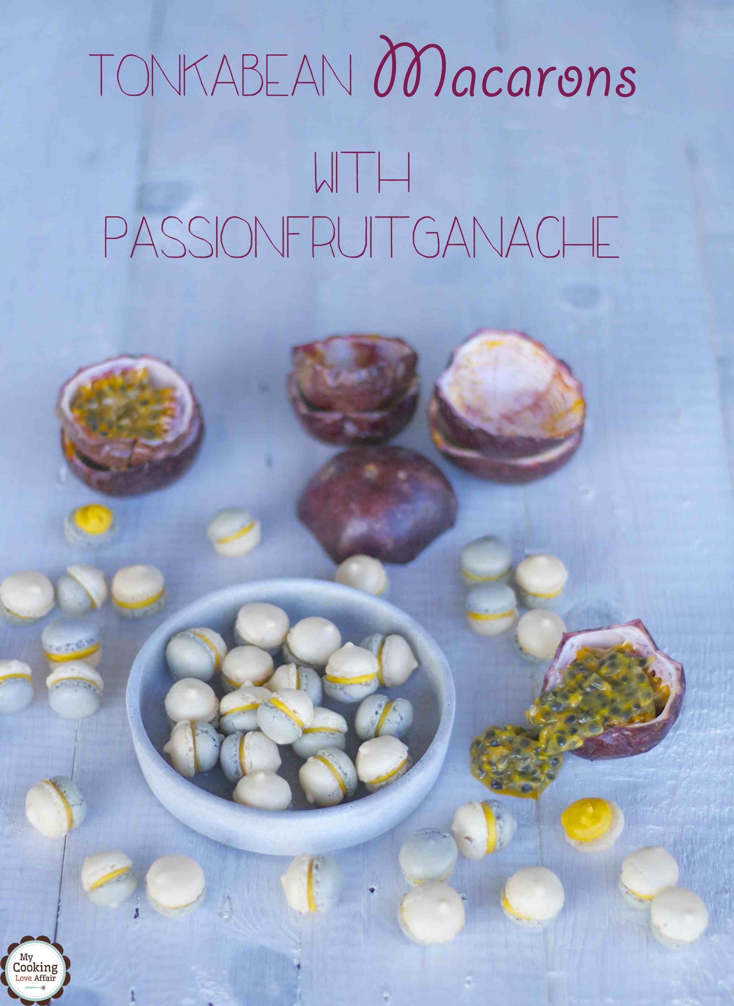 Macarons mit Tonkabohnen und Passionsfrucht-Ganache