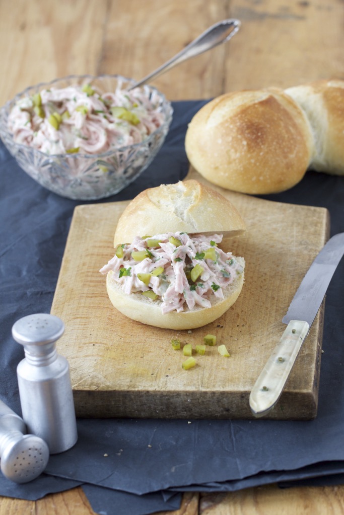 Brötchen, Fleischsalat und ich